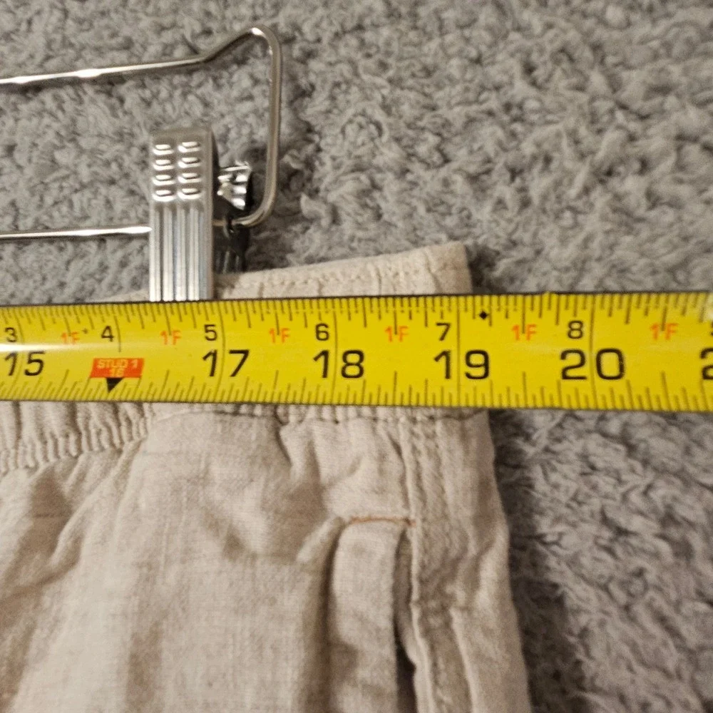 Tommy Bahama Relax Mens Beige 100% Linen Drawstring Casual Pants Size Large